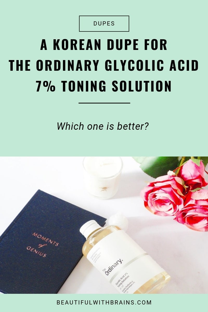 a korean dupe for the ordinary glycolic acid 7% toning solution