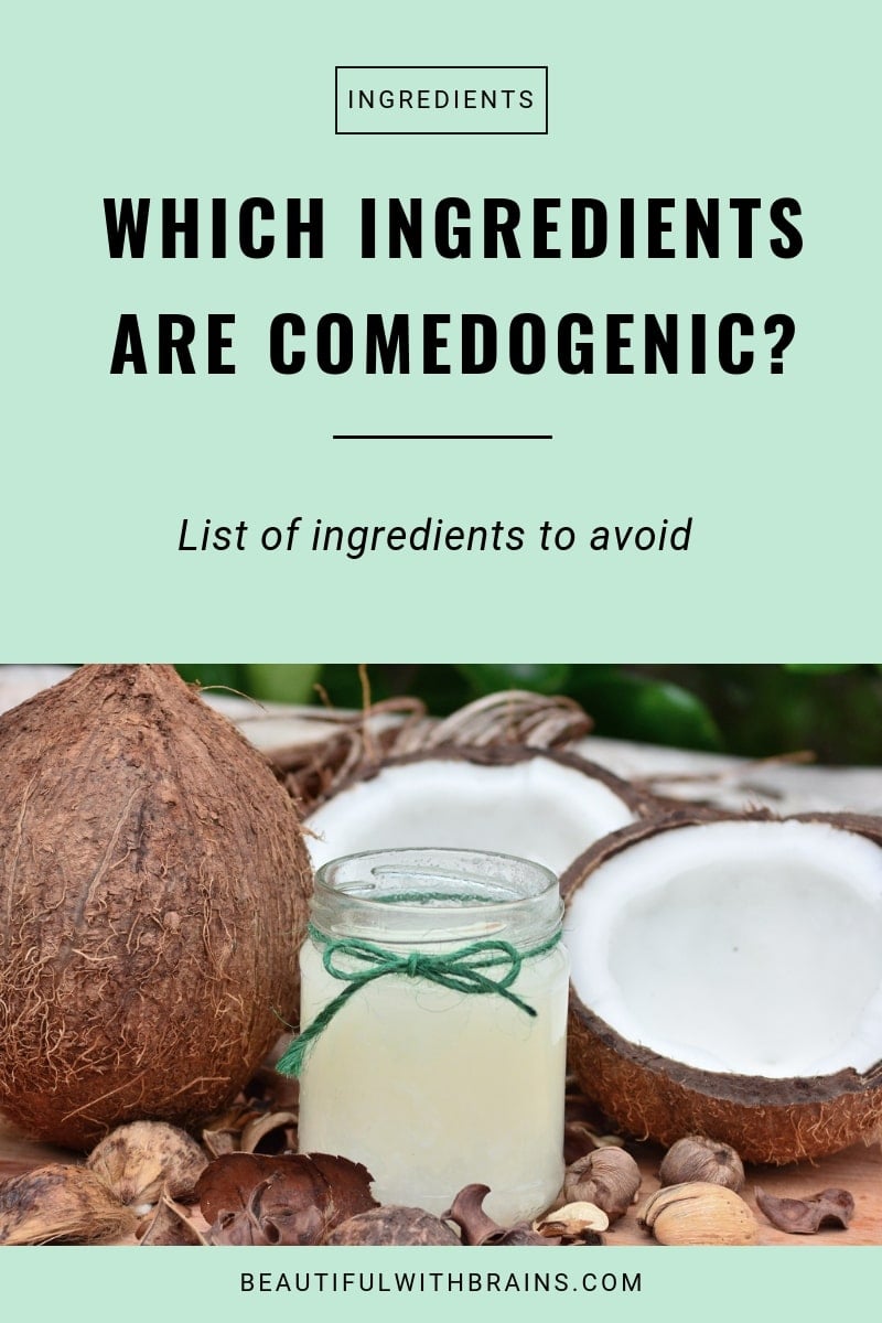 comedogenic ingredients skincare list