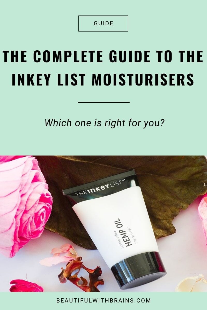 guide to the inkey list moisturisers
