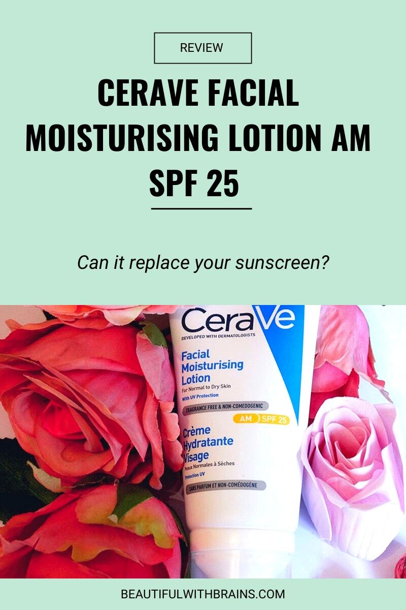 review cerave facial moisturising lotion AM SPF 25