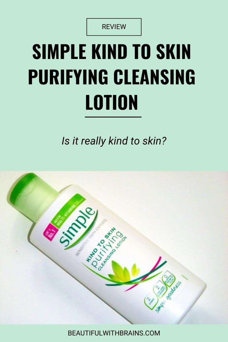 review simple kind to skin purifying cleansing lotion