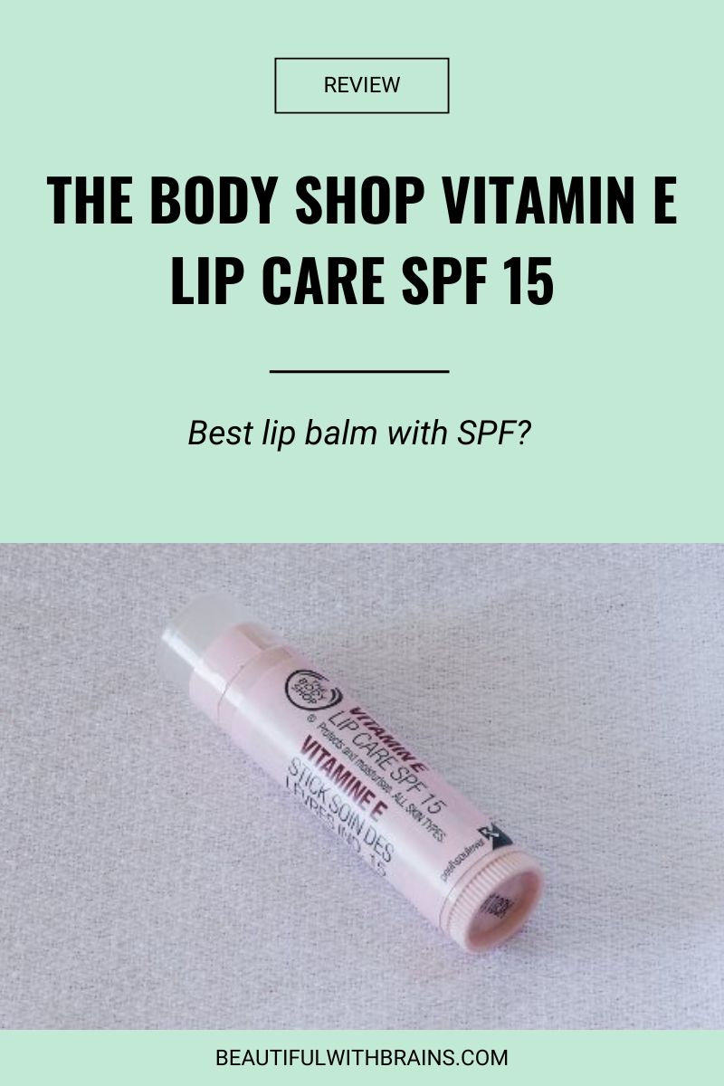 review the body shop vitamin e lip balm spf 15