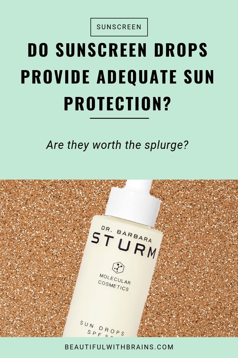 sunscreen drops do not provide adequate sun protection