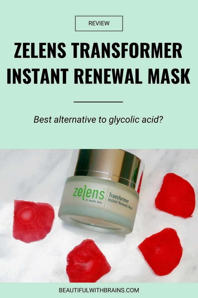 zelens transformer instant renewal mask review